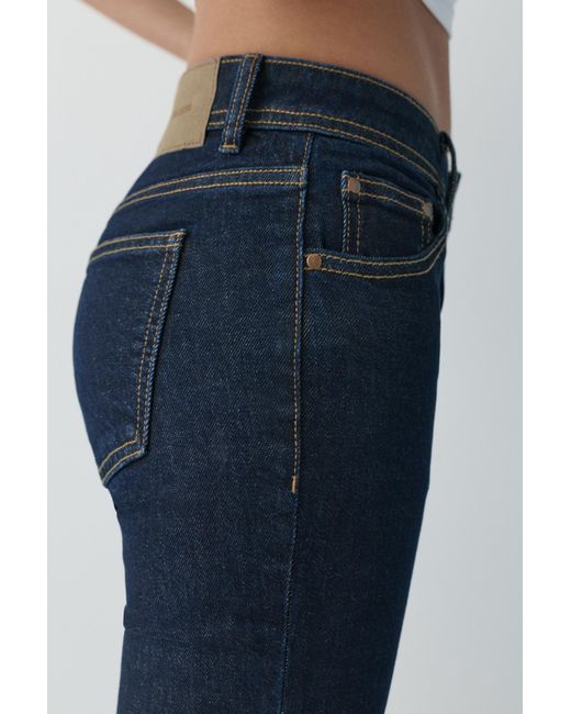 Pull&Bear Blue Low-Rise Boot-Cut Jeans