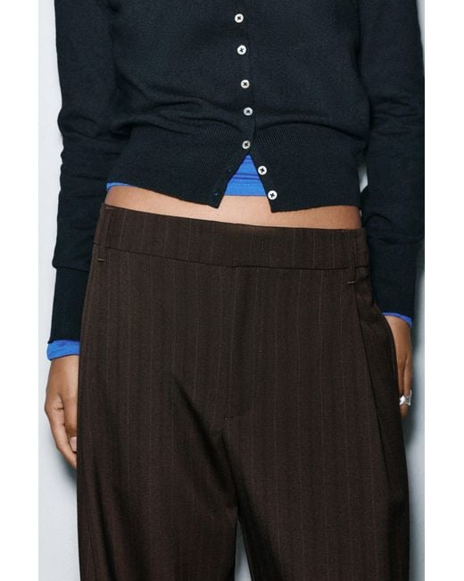 Pull&Bear Blue Darted Smart Trousers