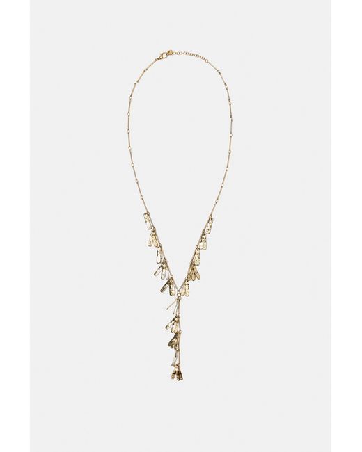 Pull&Bear Lange Watervalketting in het Blue