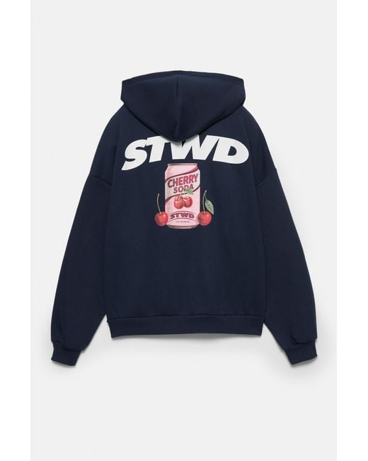 Pull&Bear Blue Stwd Cherry Hoodie