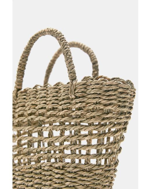 Pull&Bear Metallic Mini Basket Bag