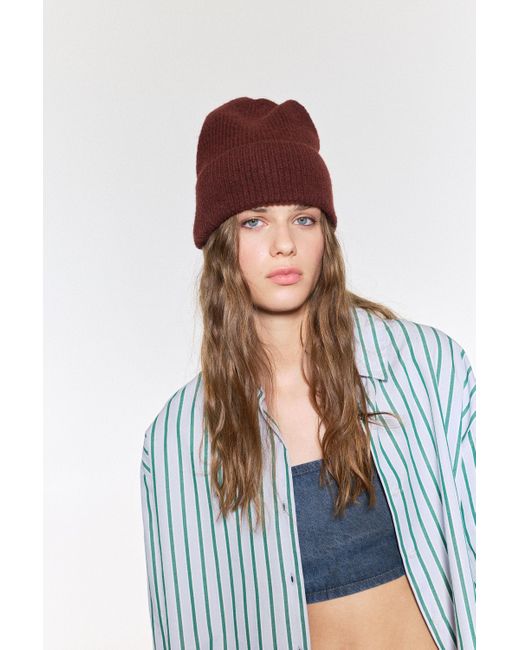 Pull&Bear Red Knit Beanie
