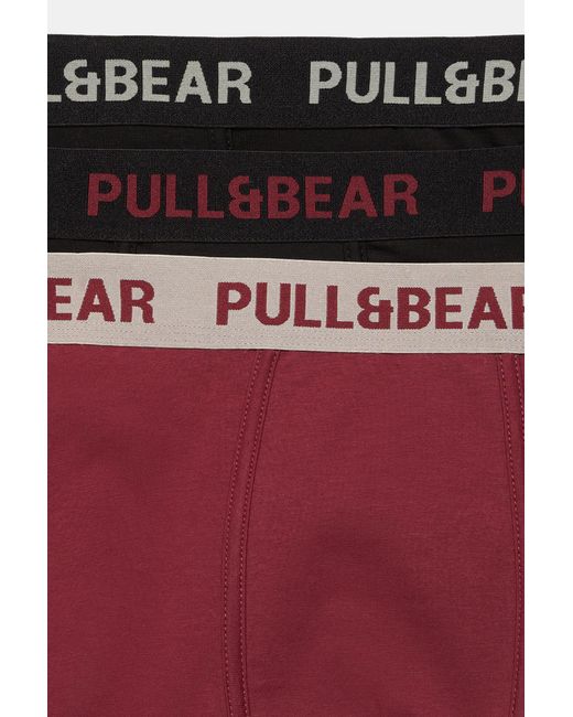Pack De 3 Boxers Pull&Bear pour homme en coloris Red
