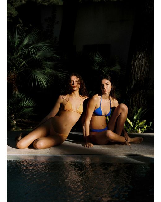 Pull&Bear Triangelbikinitop in het Black