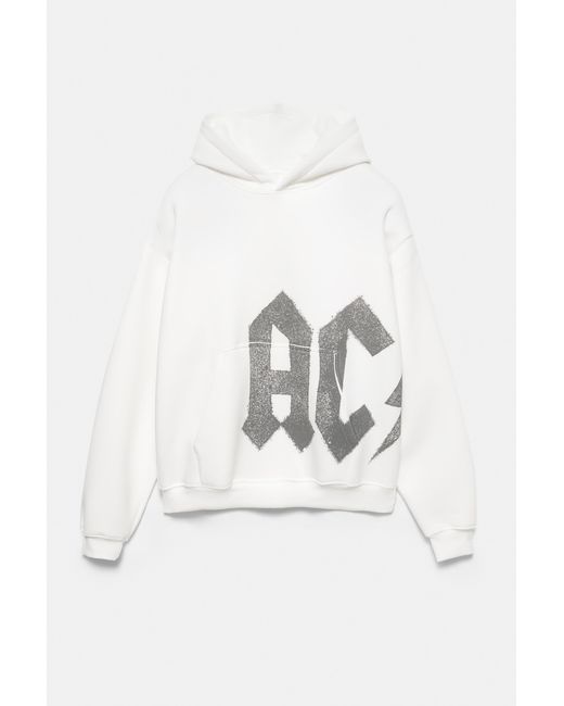 Sweat À Capuche Ac/Dc Pull&Bear pour homme en coloris White