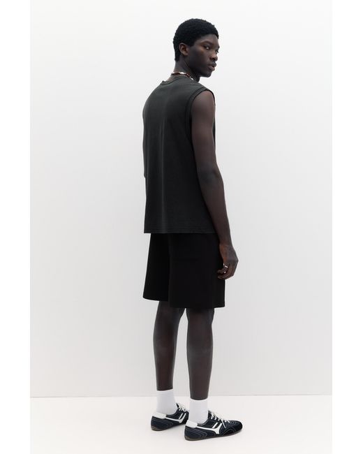 Pull&Bear Regular Fit Joggingbermuda in het Black voor heren