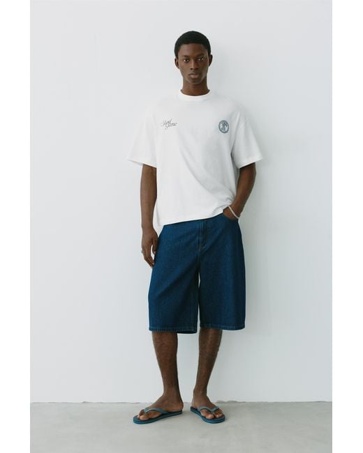 Pull&Bear White Stwd Game T-Shirt for men