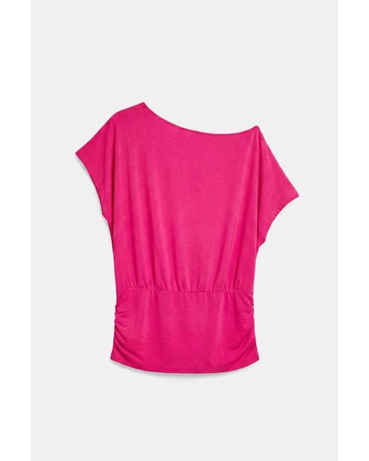 Pull&Bear Pink Asymmetric Sash-Waist Top