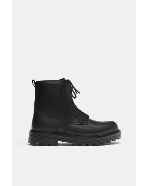 Stivali Stringati di Pull&Bear in Black da Uomo