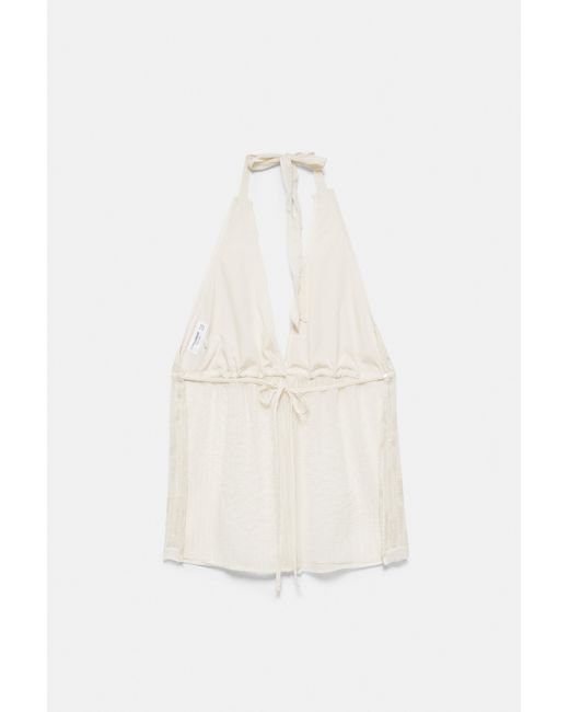 Pull&Bear Haltertop Met Lovertjes in het Blue