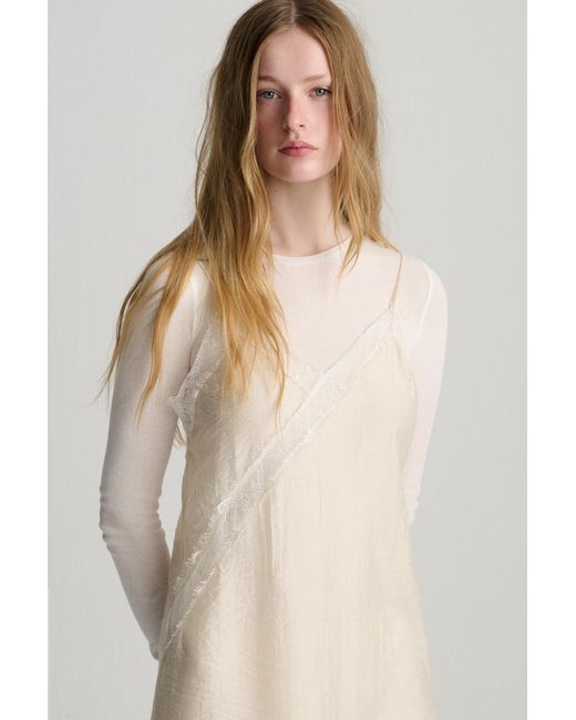 Pull&Bear Natural Combined Camisole Dress