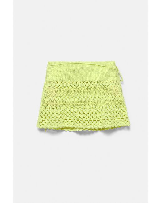 Pull&Bear Crochet Minirok in het Green