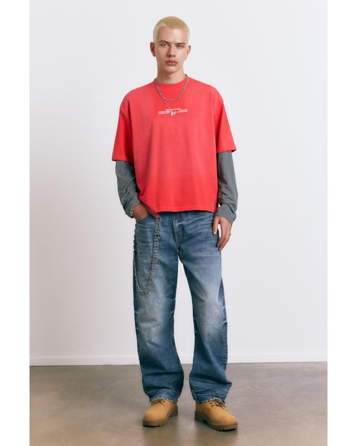Pull&Bear Red Stwd Community T-Shirt for men