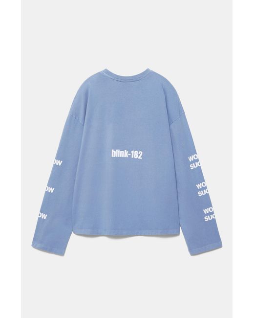 Pull&Bear Blue Blink 182 T-Shirt