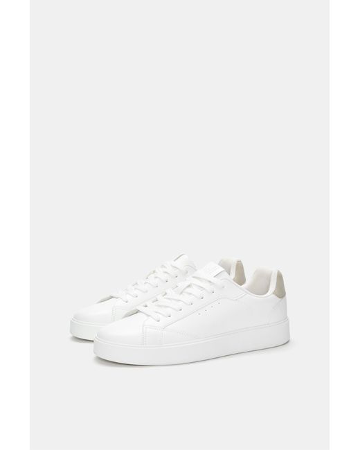 Pull&Bear Black Casual Trainers With Detail for men