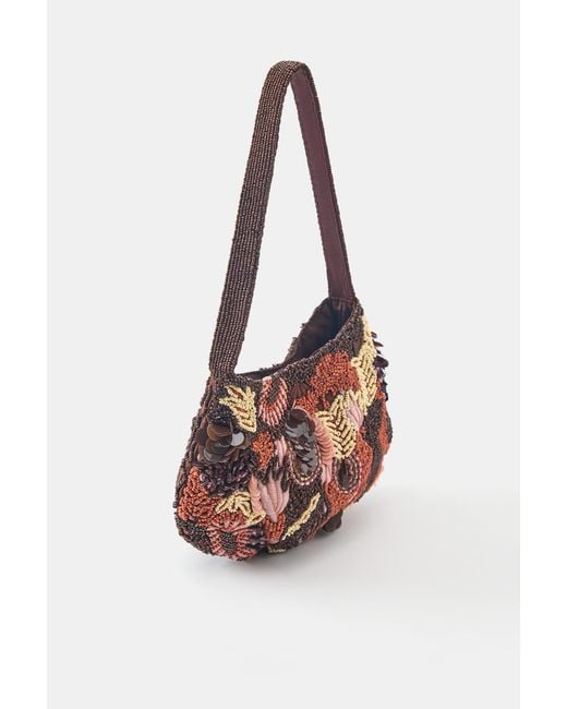 Pull&Bear White Schultertasche Mit Perlen