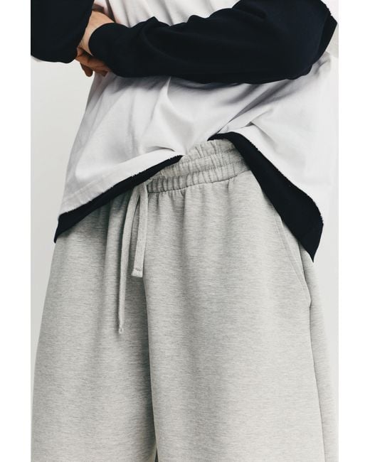 Pull&Bear Gray Balloon Interlock Tracksuit Bottoms for men