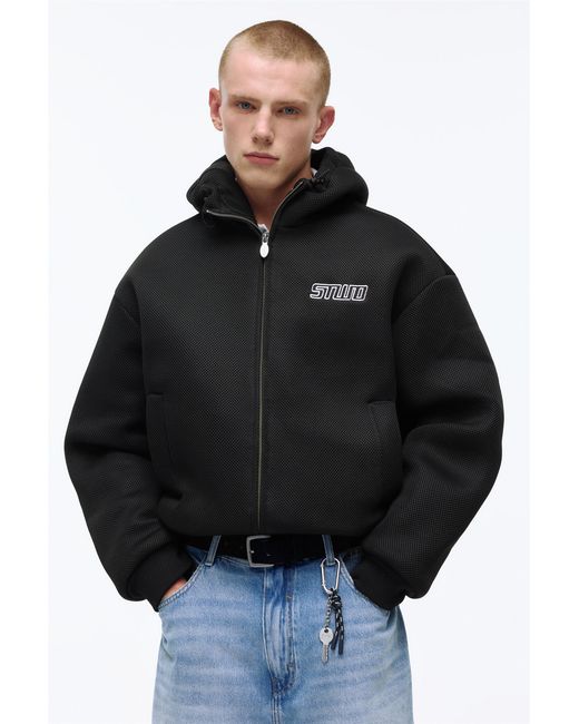 Pull&Bear Gray Stwd Mesh Jacket for men