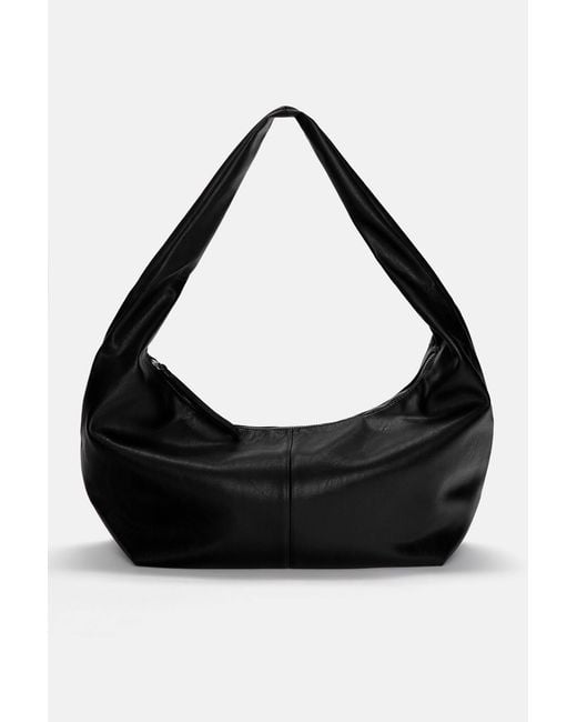 Pull&Bear Black Maxi Shopper Bag