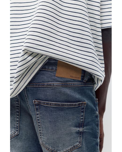 Pull&Bear Black Washed Carrot-Fit Jeans for men