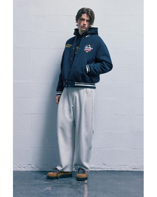 Giacca Varsity Stranger Things di Pull&Bear in Blue da Uomo
