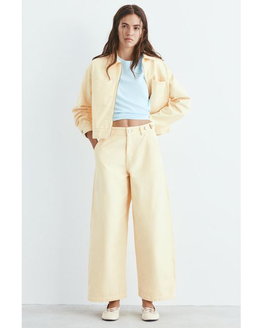 Pull&Bear Natural Balloon Fit Jeans With Adjustable Waist