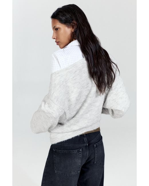 Pull&Bear Gray Asymmetric Knit Jumper