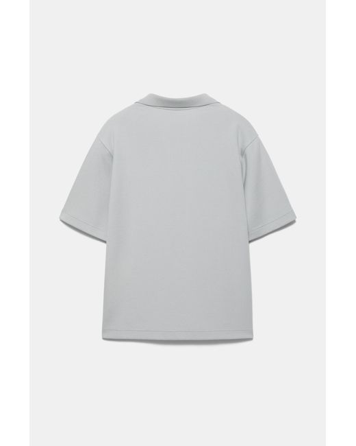 Polo A Maniche Corte Interlock di Pull&Bear in Gray da Uomo