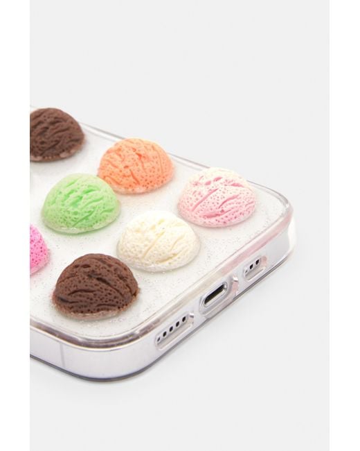 Pull&Bear White Iphone-Hülle Mit Eiskugeln