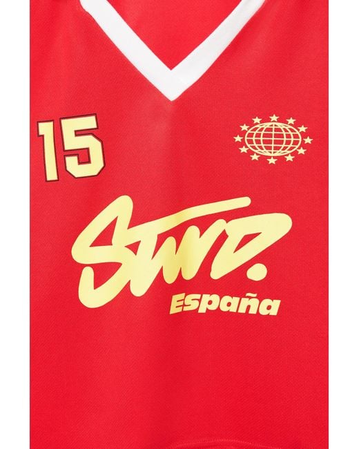Pull&Bear Red Stwd Spain T-Shirt