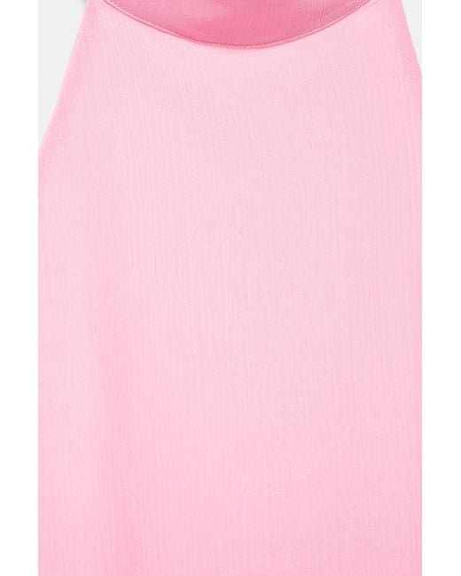 Pull&Bear Soepelvallende Haltertop in het Pink
