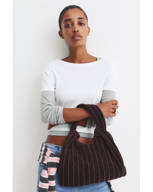 Pull&Bear White Beaded Shoulder Bag