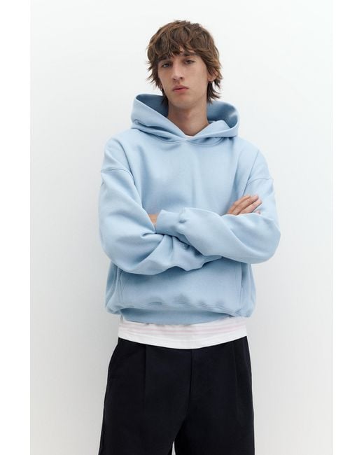 Pull&Bear Blue Boxy Hoodie for men