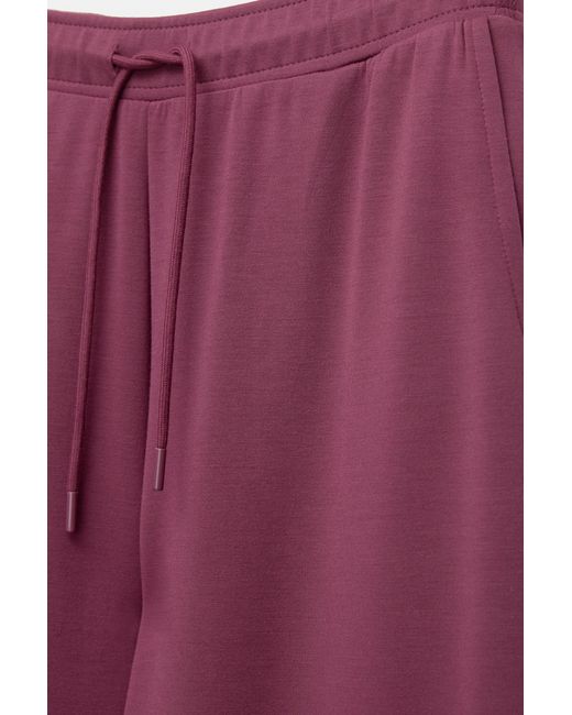 Pull&Bear Purple Soft-Touch Wide-Leg Trousers