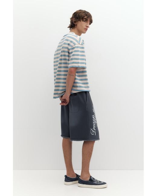 Pull&Bear Gray Striped Stwd T-Shirt for men