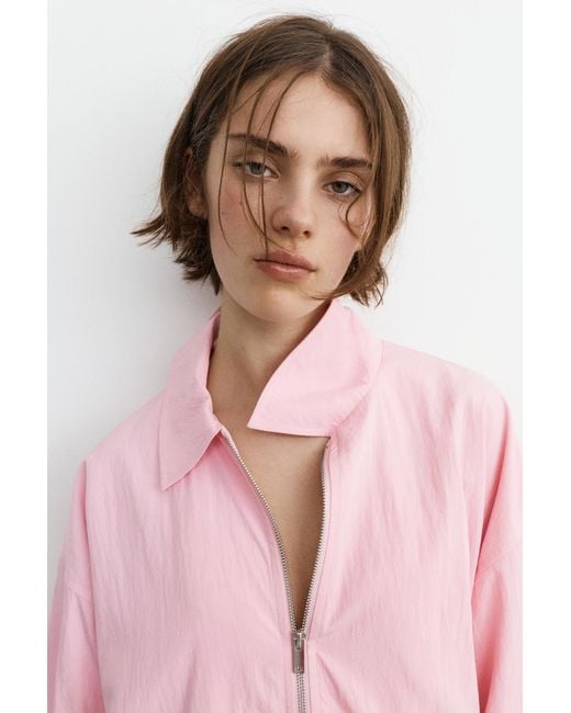Pull&Bear Pink Oversize Fluid Jacket