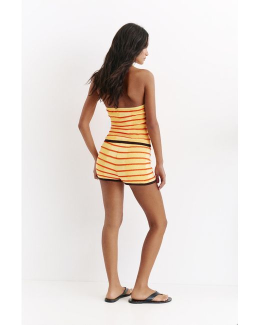 Top Halter A Righe di Pull&Bear in Natural
