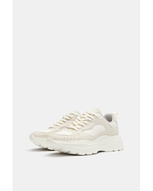 Pull&Bear Black Chunky Trainers