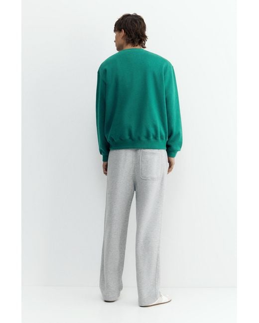 Pull&Bear Green Relaxed Fit Sweatshirt for men