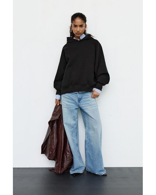 Pull&Bear Black Oversized Hoodie