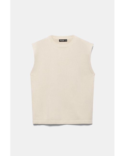 Pull&Bear Black Knit Vest for men