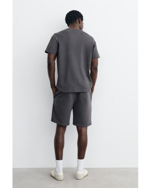 Pull&Bear Pack Joggingbermuda En T-Shirt in het Gray voor heren
