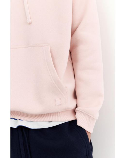 Pull&Bear Pink Basic Hooded Sweatshirt for men