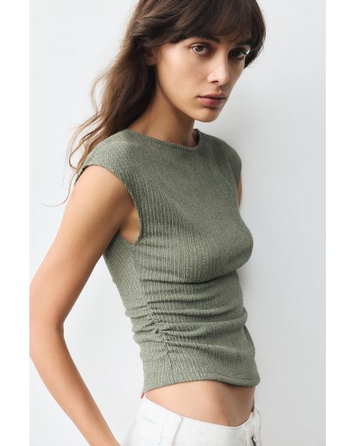 Pull&Bear Crêpe Top in het Green