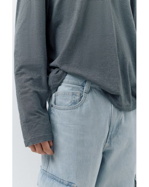 Pull&Bear Multicolor Baggy Cargo Jeans for men
