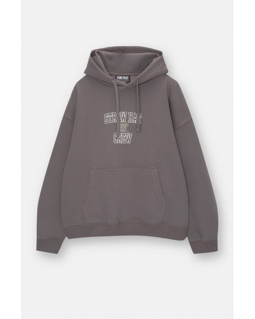 Pull&Bear Gray One Piece Luffy Hoodie for men