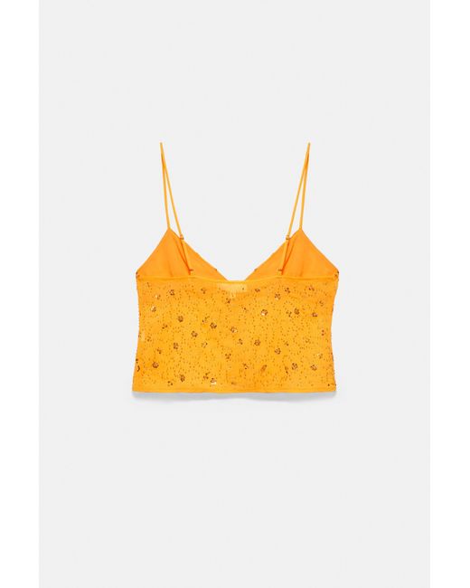 Top Con Paillette di Pull&Bear in Orange