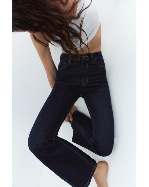 Pull&Bear Blue High-Waist Flared Jeans