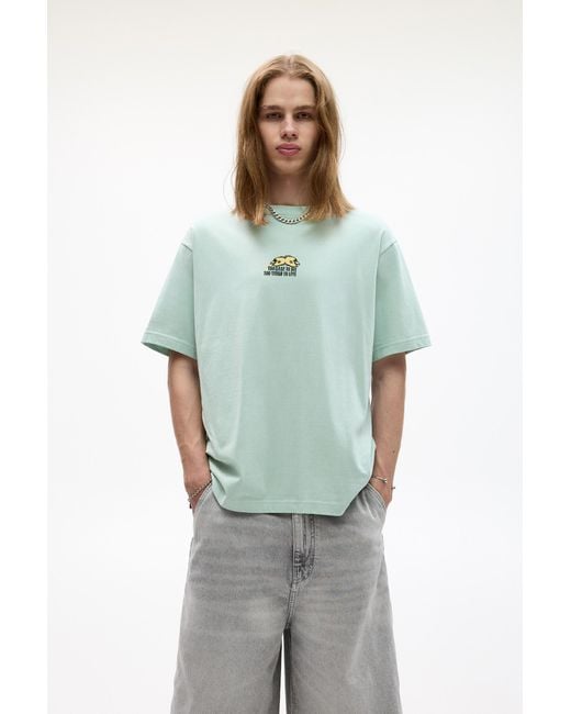 Pull&Bear Green Too Rare To Die Graphic Stwd T-Shirt for men