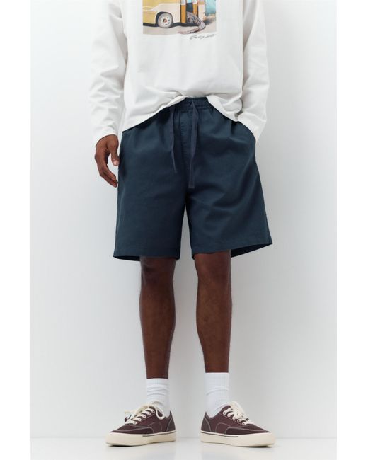 Pull&Bear Jogging Bermuda Met Linnen in het Blue voor heren